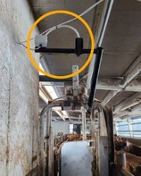 L3D Camera mounted in barn corridor
